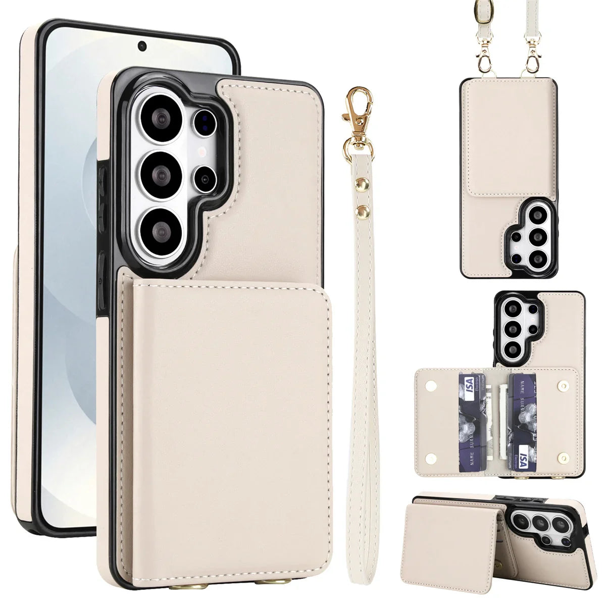 Samsung Galaxy S25 Case with RFID Wallet and Crossbody Strap