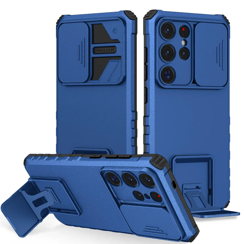 Samsung Galaxy S24 Series Anti-Drop Airbag Case with Camera Slide Cover