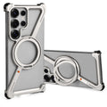 Samsung Galaxy S24 Ultra Frameless Metal Case with 360° Rotating Stand