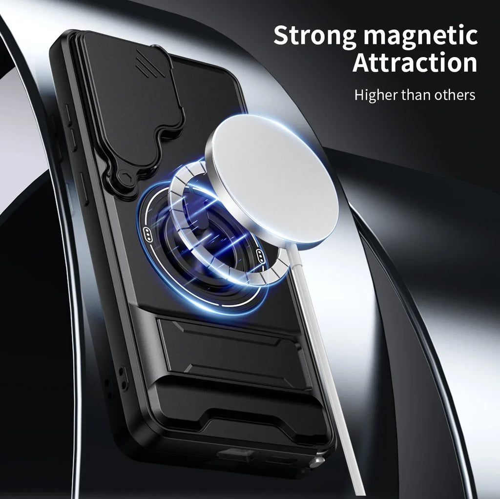 Samsung Galaxy S26 Series Protective Case with Lens Guard & Kick-stand