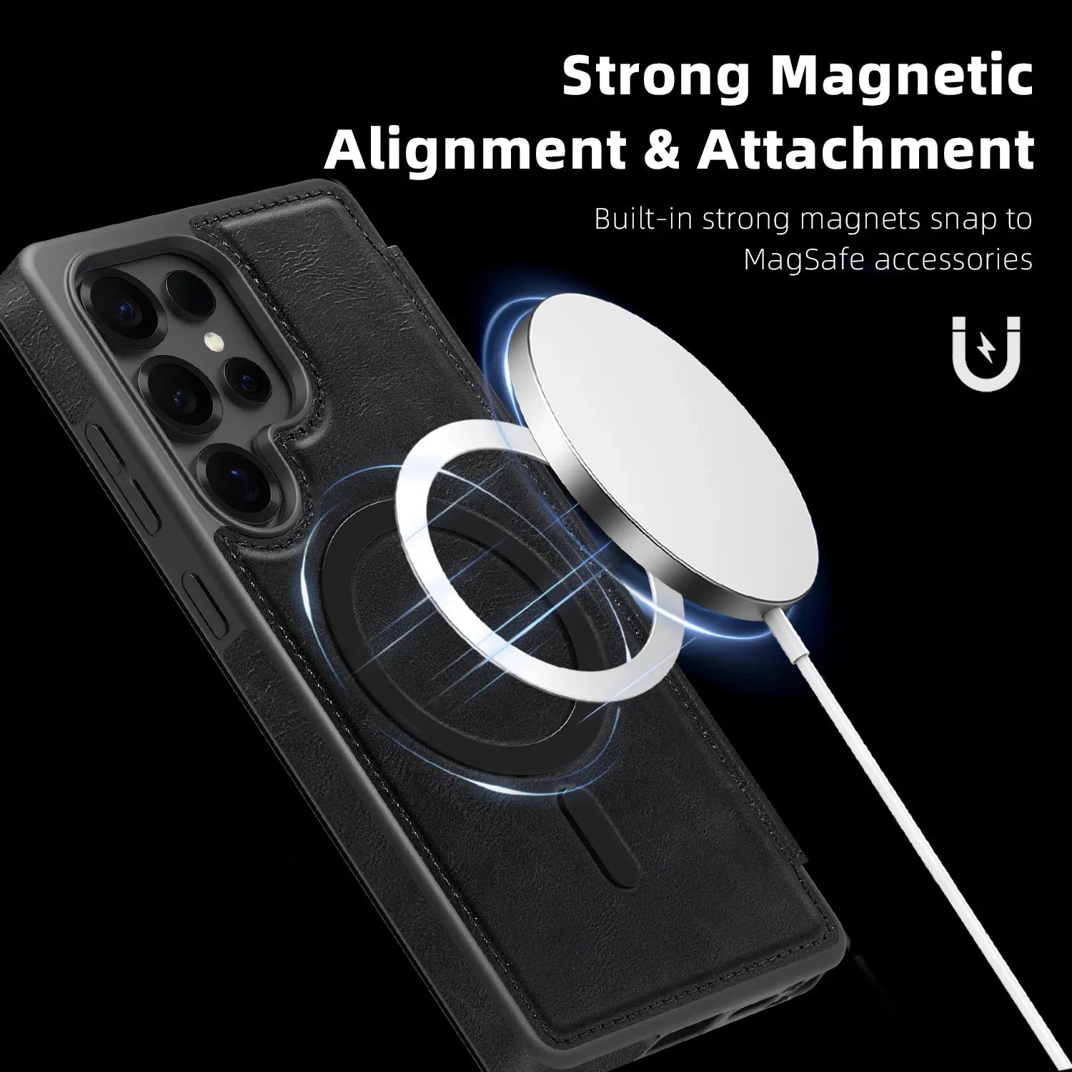 Samsung Galaxy S24 Series PU Leather Magnetic Wallet Flip Case