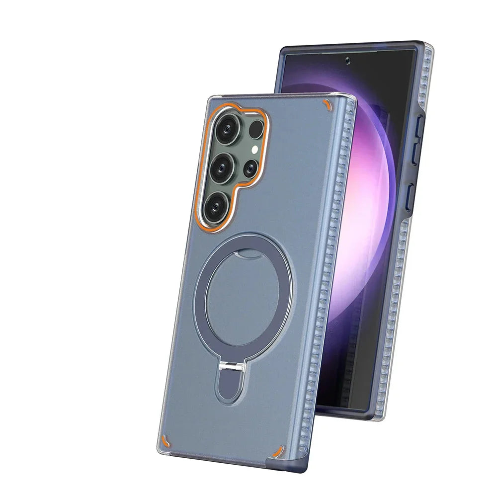 Samsung Galaxy S26 Series Magnetic Matte Case with Ring Stand