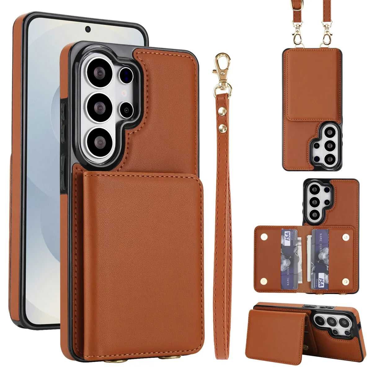 Samsung Galaxy S26 Series Case with RFID Wallet and Crossbody Strap