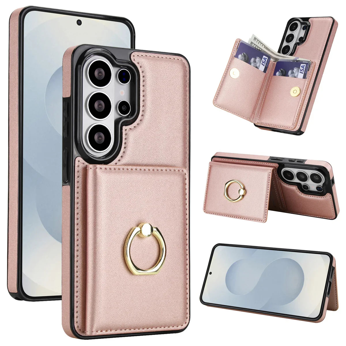 Samsung Galaxy S26 Series Case with Card Slot and Kickstand & Ring