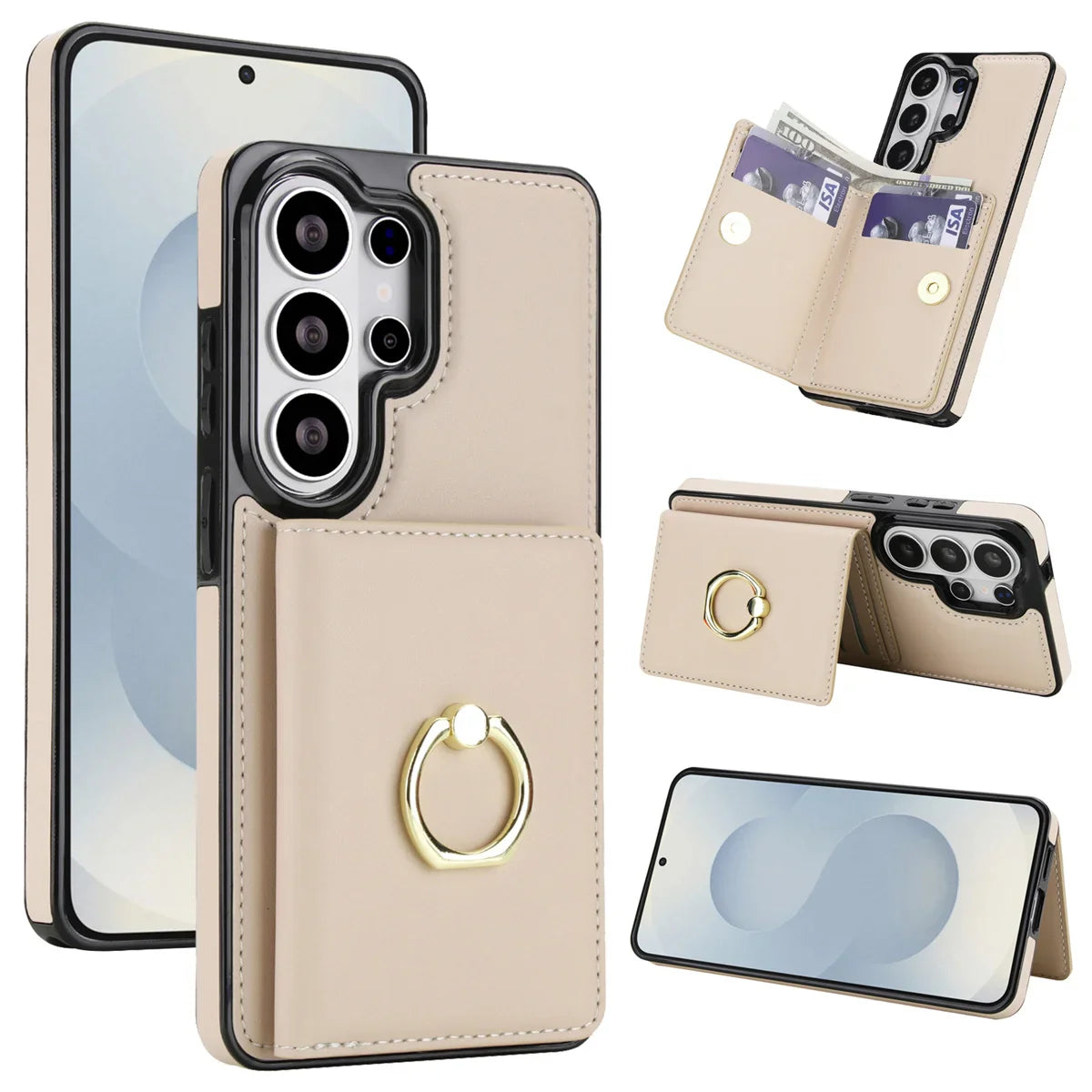 Samsung Galaxy S26 Series Case with Card Slot and Kickstand & Ring