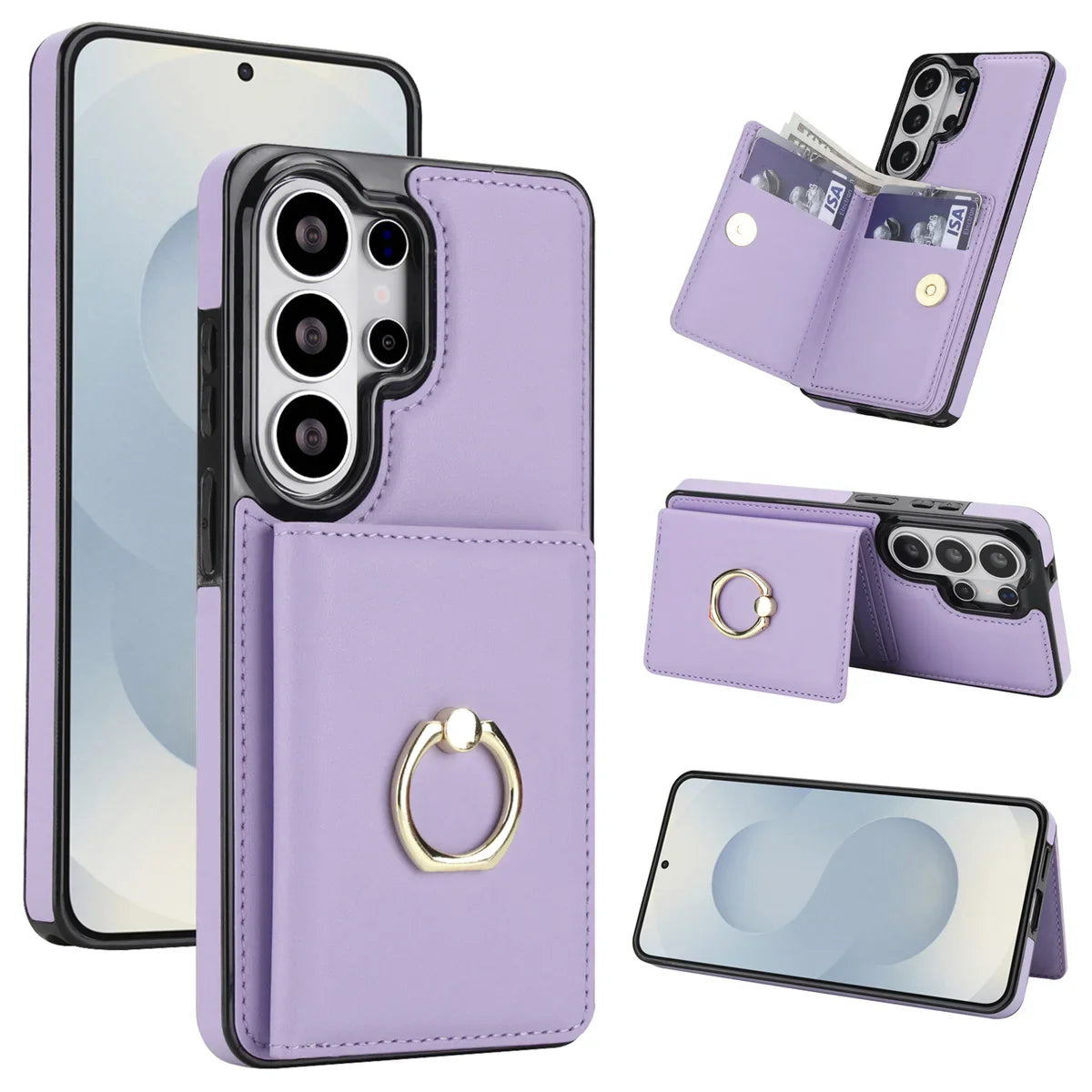 Samsung Galaxy S26 Series Case with Card Slot and Kickstand & Ring