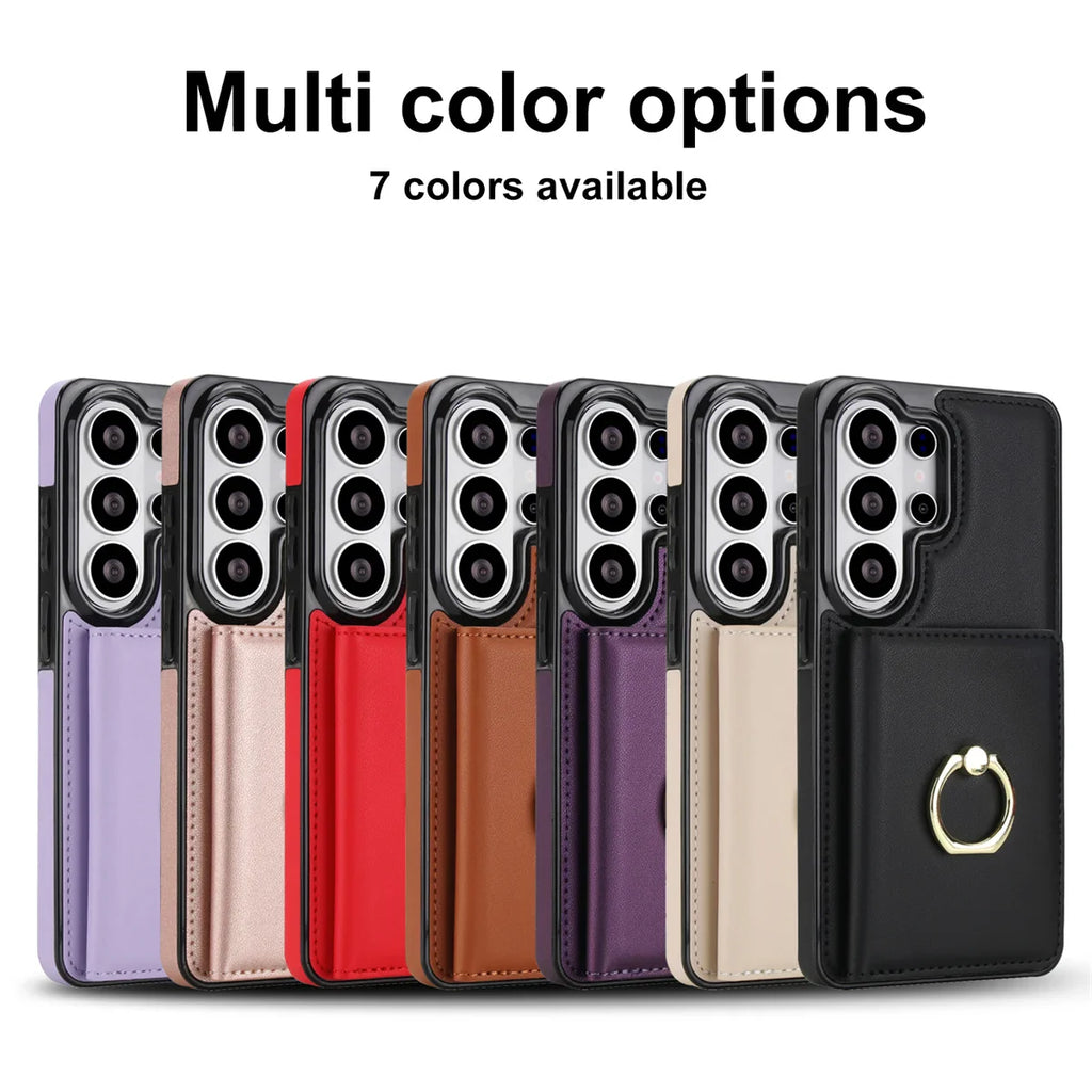 Samsung Galaxy S26 Series Case with Card Slot and Kickstand & Ring