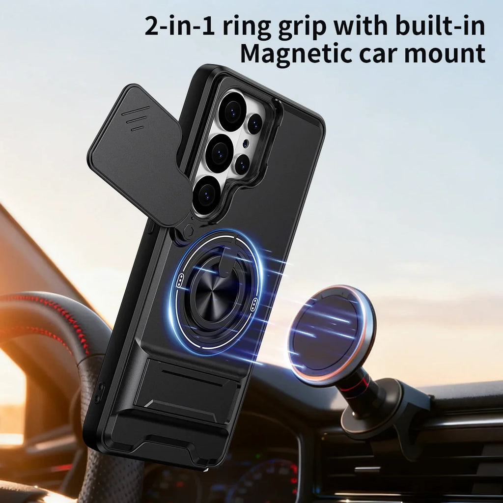 Samsung Galaxy S26 Series Protective Case with Lens Guard & Kick-stand