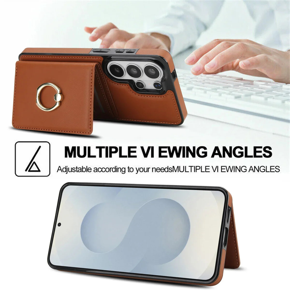 Samsung Galaxy S26 Series Case with Card Slot and Kickstand & Ring