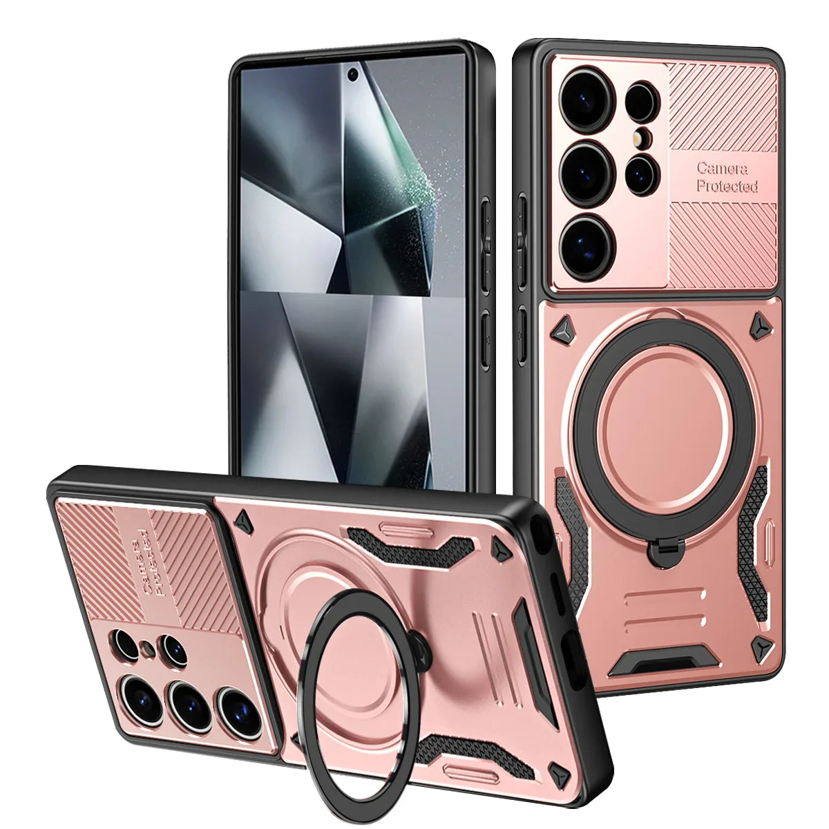 Samsung Galaxy S26 Series Protective Case with Magnetic Ring Holder