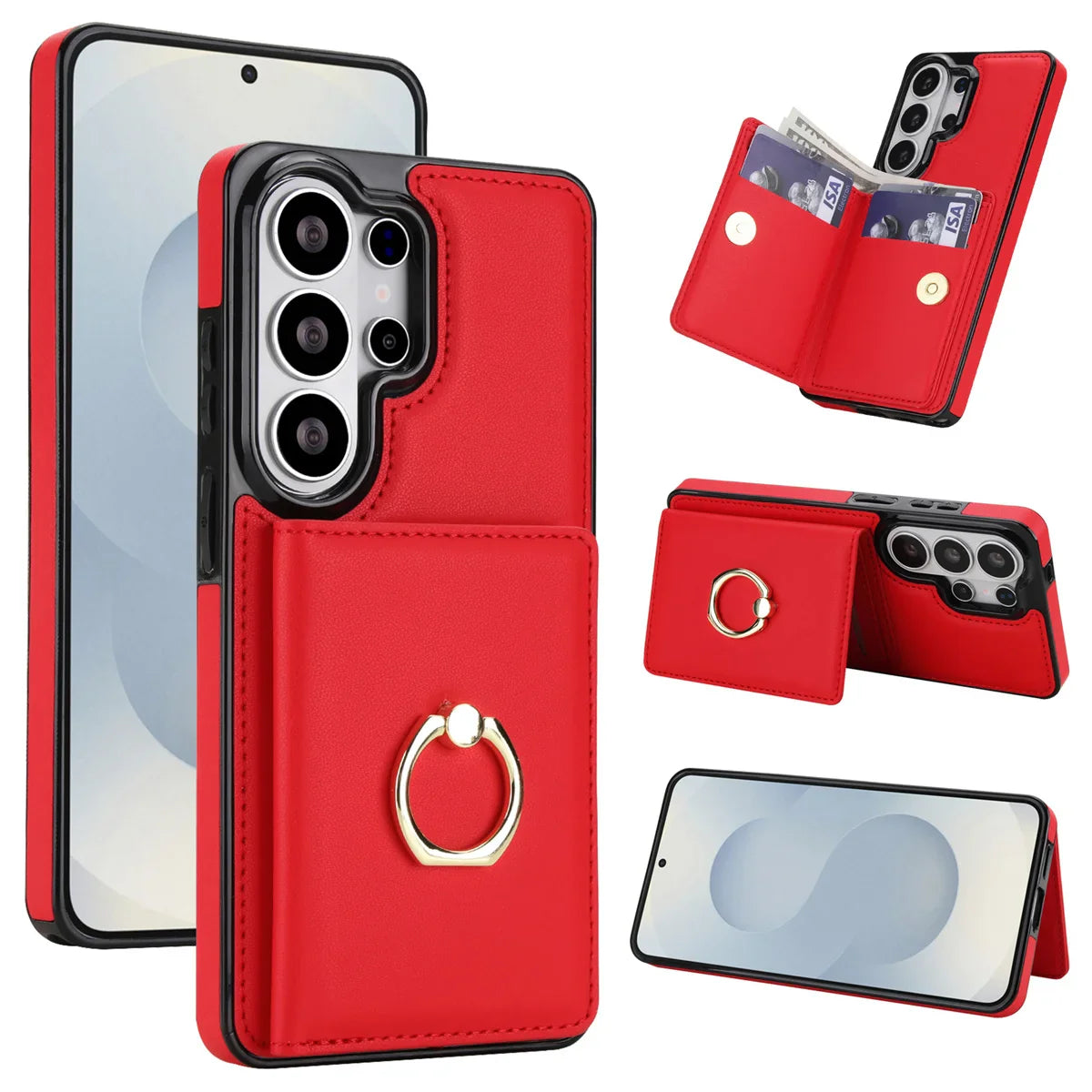 Samsung Galaxy S26 Series Case with Card Slot and Kickstand & Ring