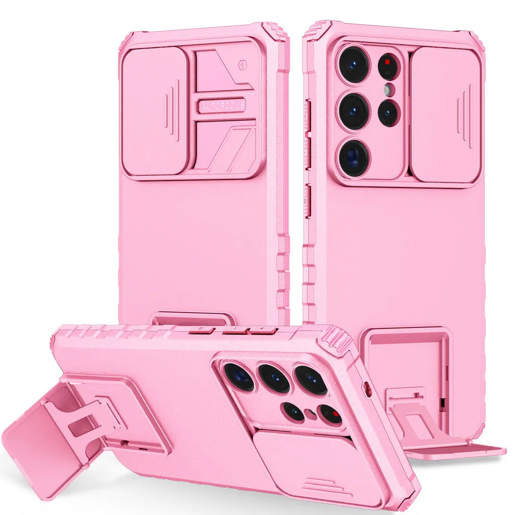 Samsung Galaxy S25 Series Anti-Drop Airbag Case with Camera Slide Cover