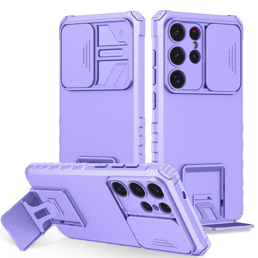 Samsung Galaxy S24 Series Anti-Drop Airbag Case with Camera Slide Cover