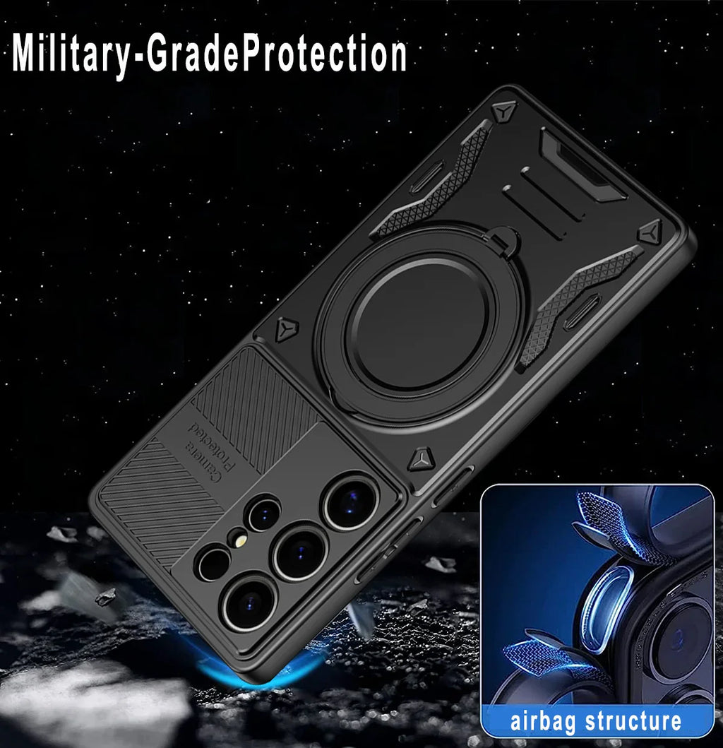 Samsung Galaxy S26 Series Protective Case with Magnetic Ring Holder