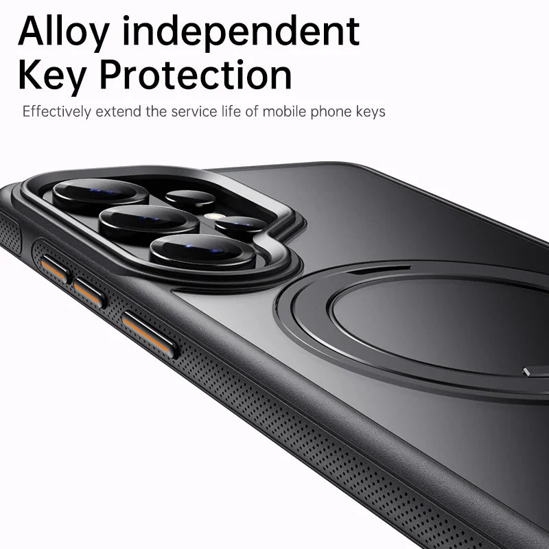 Samsung Galaxy S26 Series Magnetic Case with 360° Rotating Ring Kickstand
