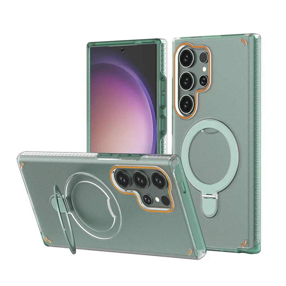Samsung Galaxy S26 Series Magnetic Matte Case with Ring Stand