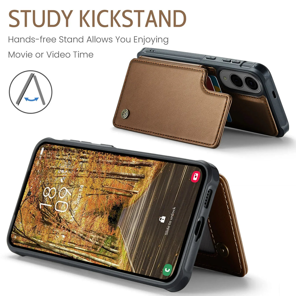 Samsung Galaxy S25 Edge Leather Wallet Case