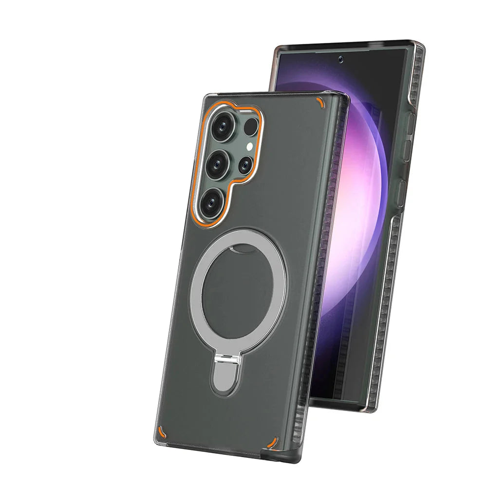 Samsung Galaxy S26 Series Magnetic Matte Case with Ring Stand