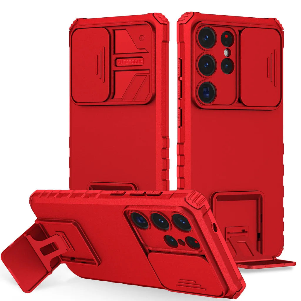 Samsung Galaxy S24 Series Anti-Drop Airbag Case with Camera Slide Cover
