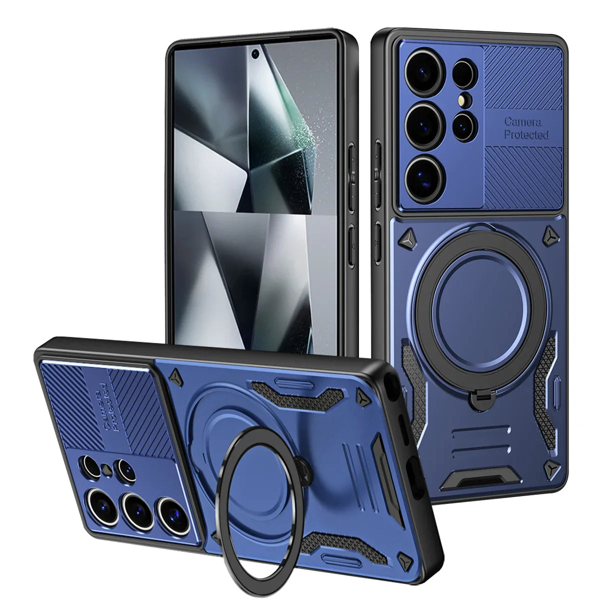 Samsung Galaxy S26 Series Protective Case with Magnetic Ring Holder