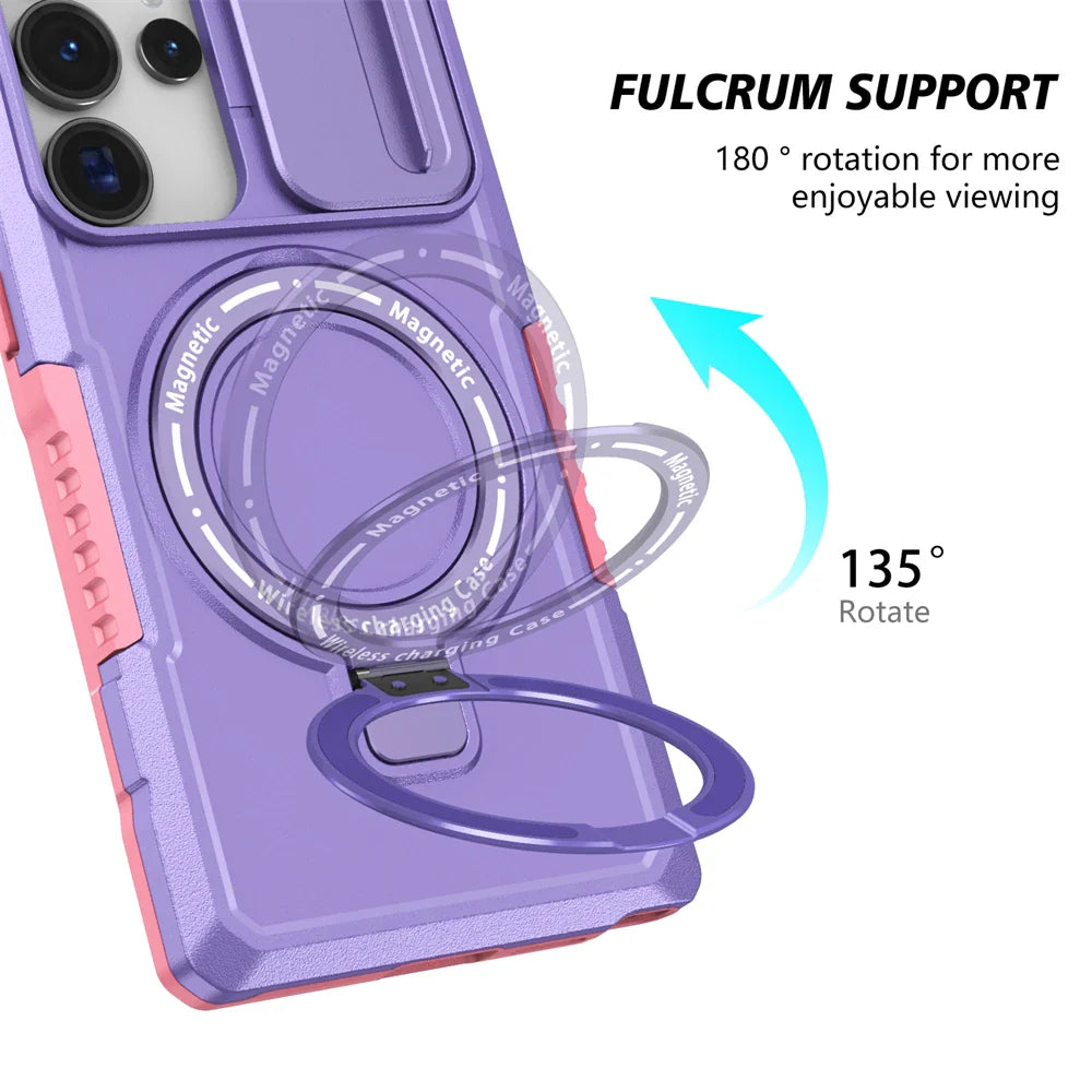 Samsung Galaxy S25 Series Rugged Hybrid Armor Magnetic Case