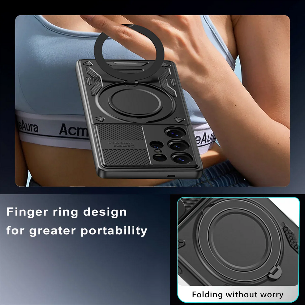 Samsung Galaxy S26 Series Protective Case with Magnetic Ring Holder