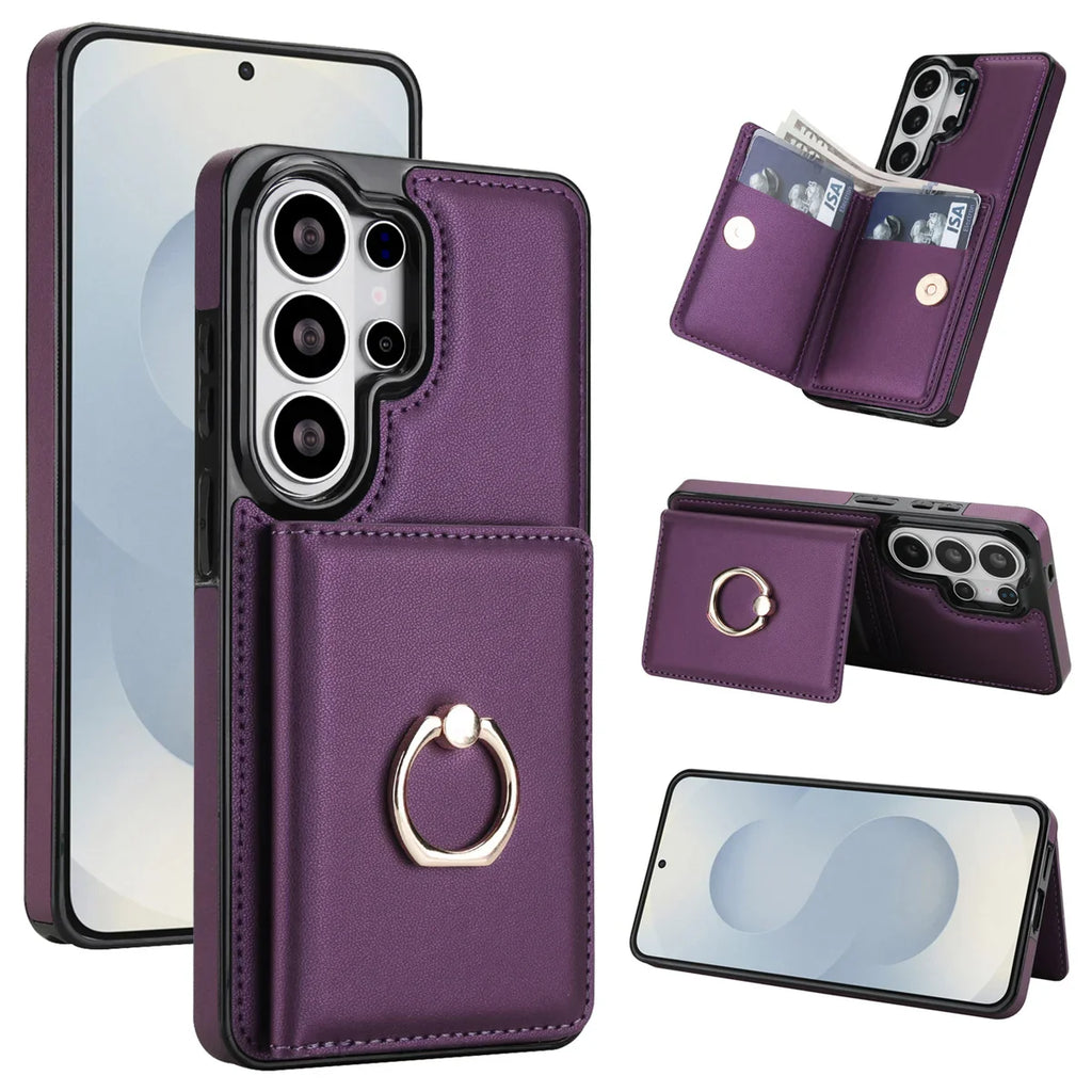 Samsung Galaxy S25 Series Case with Card Slot and Kickstand
