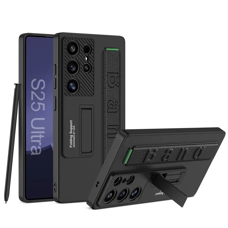 Samsung Galaxy S25 Ultra Slim Case with Wristband & Kickstand Bracket