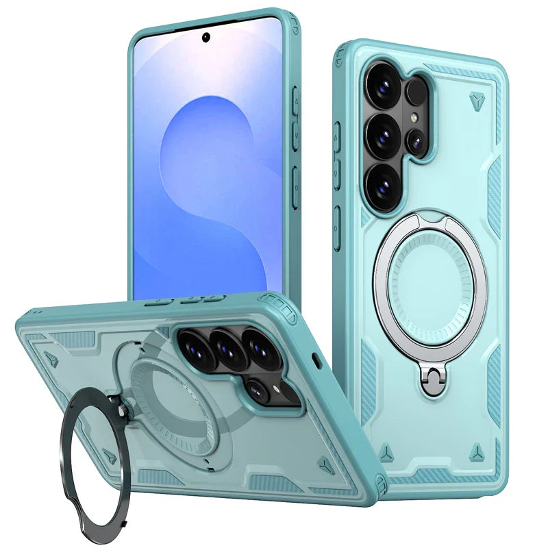 Samsung Galaxy S26 Series Military Drop-Proof Case with 360° Ring Stand