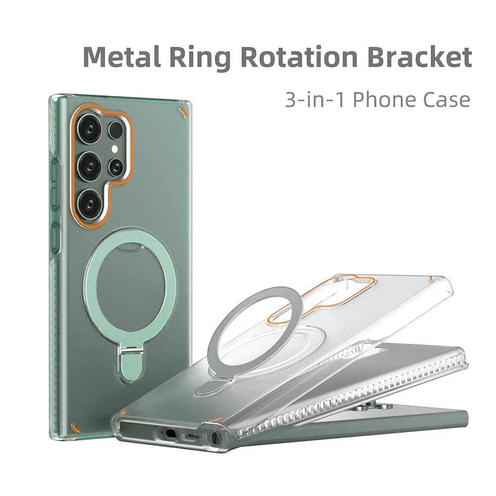 Samsung Galaxy S26 Series Magnetic Matte Case with Ring Stand