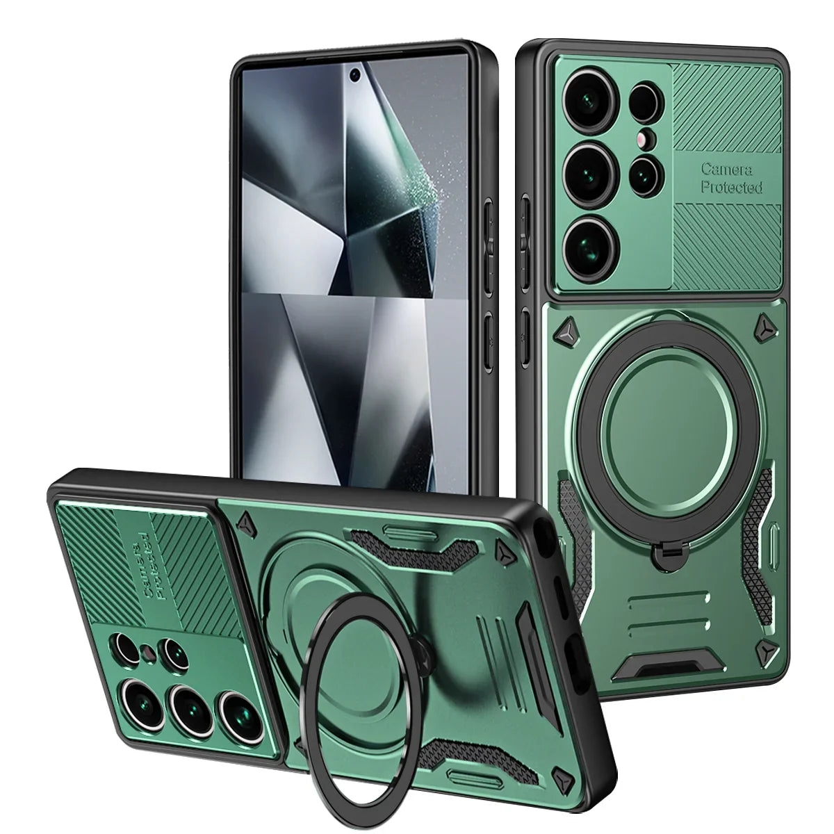 Samsung Galaxy S26 Series Protective Case with Magnetic Ring Holder
