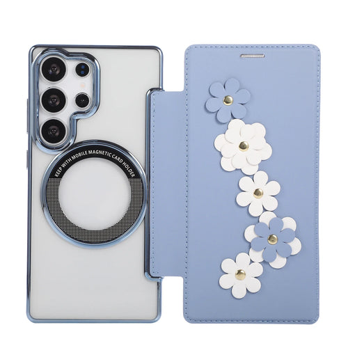 Samsung Galaxy S26 Series 3D Floral Magnetic Leather Case