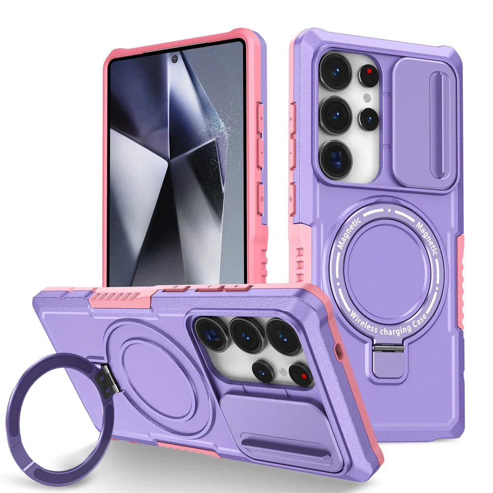 Samsung Galaxy S25 Series Rugged Hybrid Armor Magnetic Case