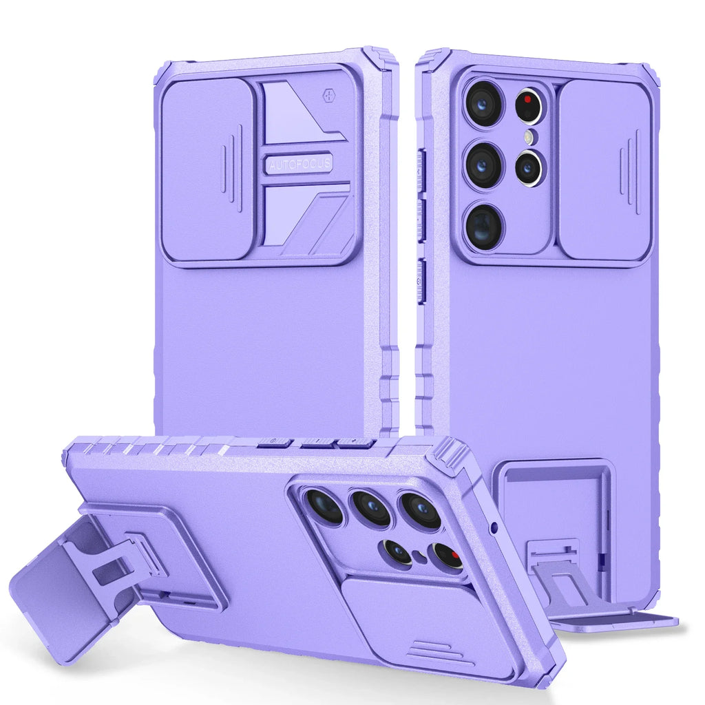 Samsung Galaxy S24 Series Anti-Drop Airbag Case with Camera Slide Cover