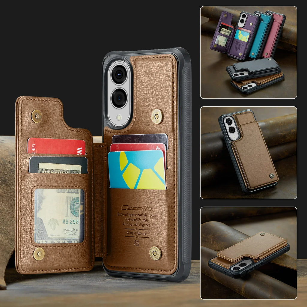 Samsung Galaxy S25 Edge Leather Wallet Case