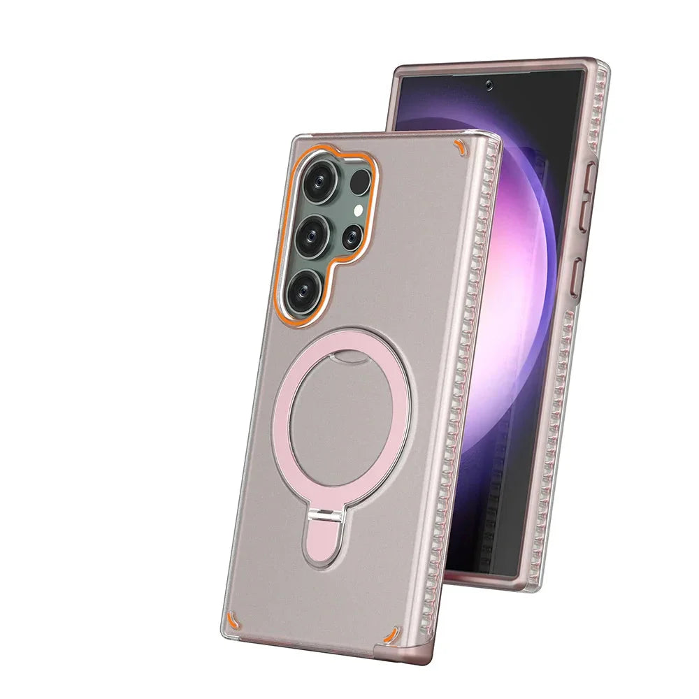 Samsung Galaxy S26 Series Magnetic Matte Case with Ring Stand