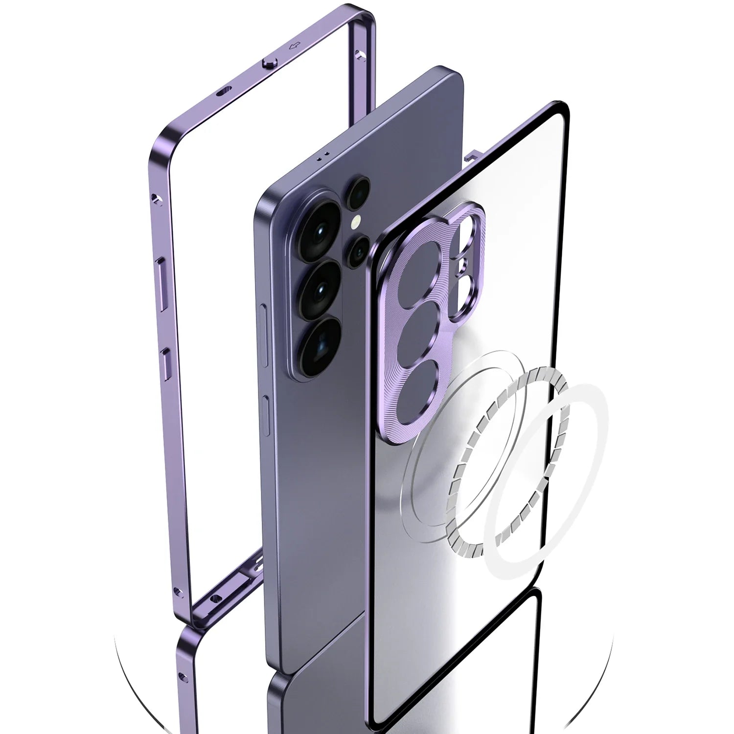 Samsung Galaxy S26 Ultra TPU Magnetic Case with Metal Lens Cover
