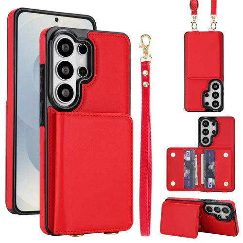 Samsung Galaxy S25 Case with RFID Wallet and Crossbody Strap