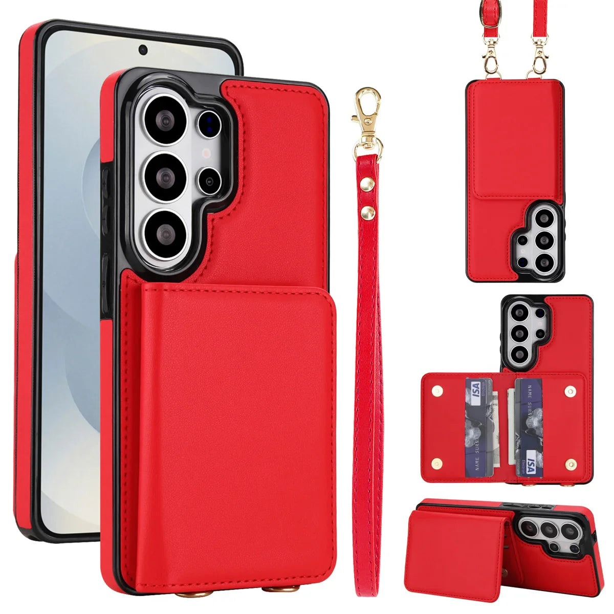 Samsung Galaxy S26 Series Case with RFID Wallet and Crossbody Strap