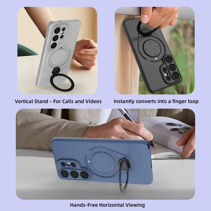 Samsung Galaxy S26 Series Case with 360° Metal Ring Stand